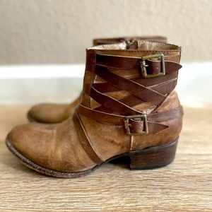 Freebird Sammi Leather Booties Size 7